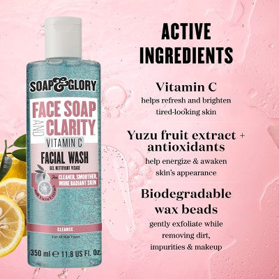 Soap & Glory Face Soap & Clarity 3-in-1 Daily Vitamin C Facial Wash - 11.8 fl oz