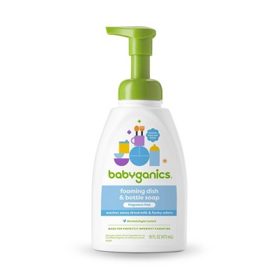Babyganics Foaming Dish & Bottle Soap, Fragrance Free- 16fl oz