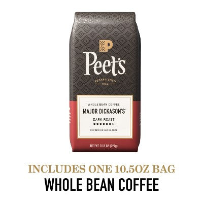 Peet's Major Dickason's Blend Dark Roast Whole Bean Coffee - 10.5oz