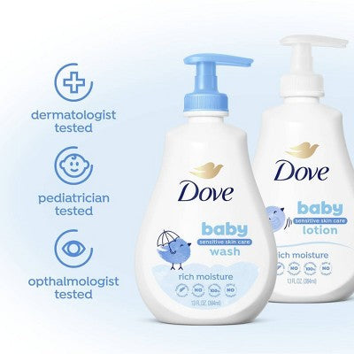Baby Dove Rich Moisture Baby Wash & Shampoo, Hypoallergenic and Tear-Free