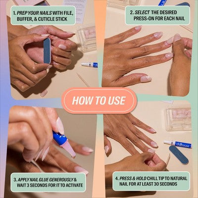 Chillhouse Chill Tips Press On Nail Set - Black Tie Affair - 24ct