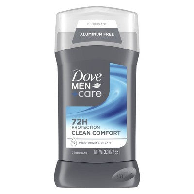 Dove Men+Care 72hr Solid Deodorant Stick Clean Comfort - Aluminum-Free 3oz