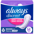 Always Discreet Incontinence Pads - Heavy Absorbency, 64ct