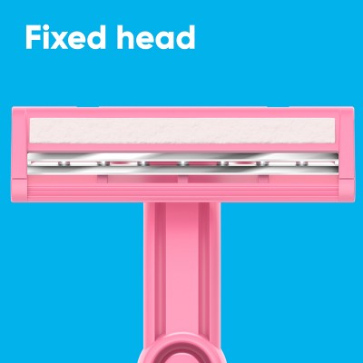 Gillette Daisy 2-Blade Women's Disposable Razors - 12ct: Manual, All Hair Types, Whole Body Use