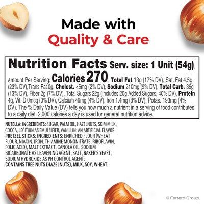 Nutella and Go! Hazelnut Spread with Pretzel Sticks - 19oz/10ct