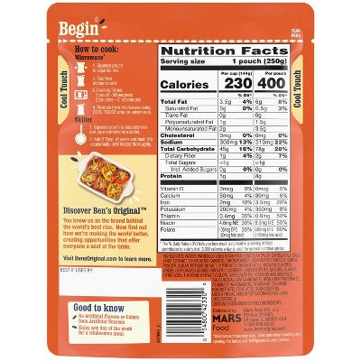 Ben's Original Ready Rice Roasted Chicken Rice Microwavable Pouch - 8.8oz: No Artificial Flavors, Colors Or Preservatives