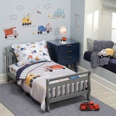 Bedtime Originals Construction Zone Toddler Crib Set by Lambs & Ivy - 4pc