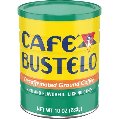 Café Bustelo Medium Roast Ground Coffee - Decaf - 10oz: Unflavored, Coffee Bean Type Varies