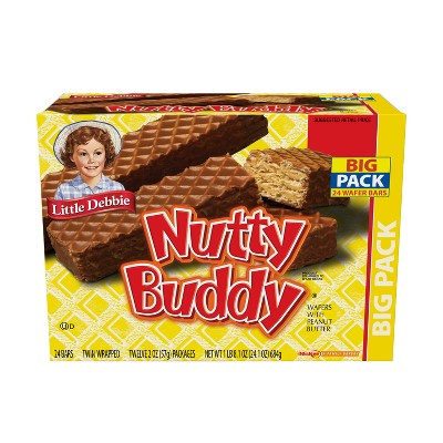 Little Debbie Peanut Butter Nutty Bar - 24.1oz/24ct: Chocolate Coating