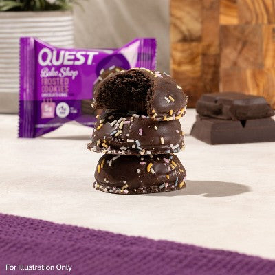 Quest Nutrition Bake Shop Chocolate Cake Flavor Frosted Cookies - 5g Protein - 7.04oz/8ct