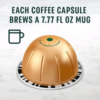 Starbucks by Nespresso Vertuo Line Smooth Caramel Light Roast Coffee Pods