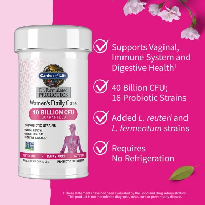 Garden of Life Women's Probiotics Daily Care Capsules - 30ct