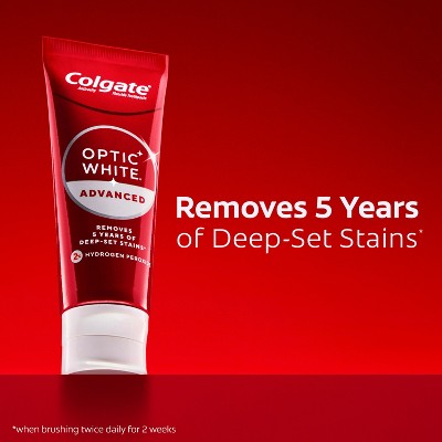 Colgate Optic White Advanced Teeth Whitening Toothpaste with 2% Hydrogen Peroxide - Icy Fresh - 3.2oz