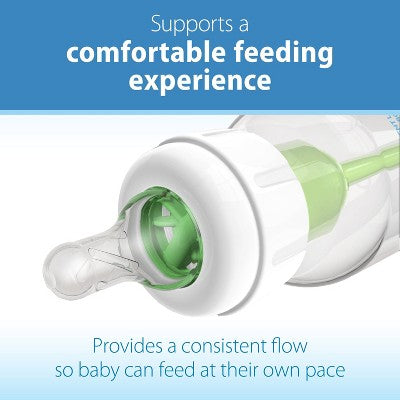 Dr. Brown's Flow Baby Bottle Narrow Nipple -Transition Level T - 6pk: BPA-Free Silicone Teats for Preemie