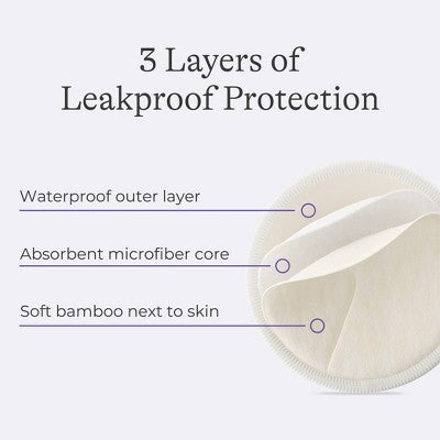 Lansinoh Reusable Washable Nursing Pads for Breastfeeding - 10ct