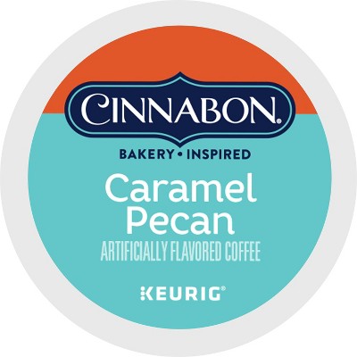 Cinnabon Caramel Pecan Medium Roast Coffee Keurig - K-Cup Pods 24ct: Arabica Beans