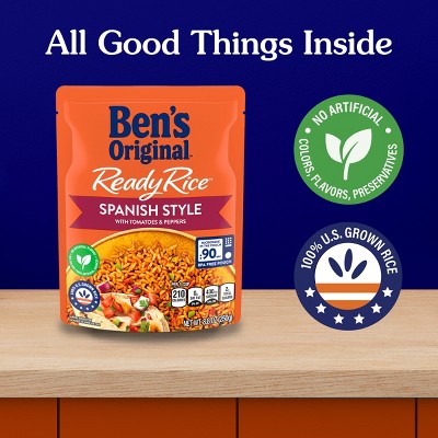 Ben's Original Ready Rice Spanish Style Rice Microwavable Pouch - 8.8oz: No Artificial Flavors, Colors or Preservatives