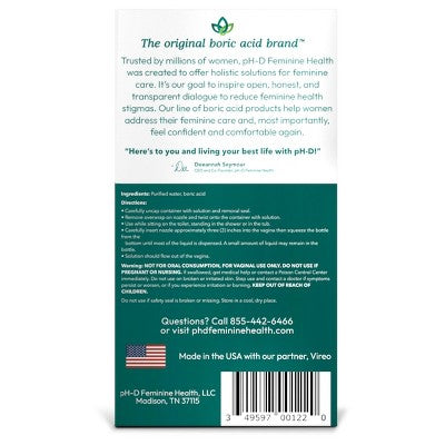 pH-D Feminine Health Boric Acid Instant Rinse - 2pk