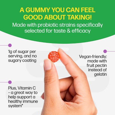 Culturelle Probiotic Gluten Free Gummies for Men and Women - Berry - 52ct