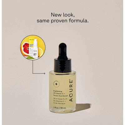 Acure Brightening Vitamin C & Ferulic Acid Oil Free Serum For Face - 1 fl oz