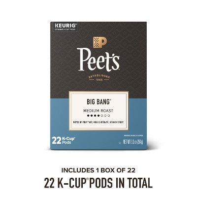 Peet's Coffee Big Bang Medium Roast Single Serve Coffee Pods