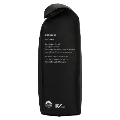 Kicking Horse Coffee Kick *** Dark Roast Fair Trade Certified Organic Whole Bean Coffee - 10oz