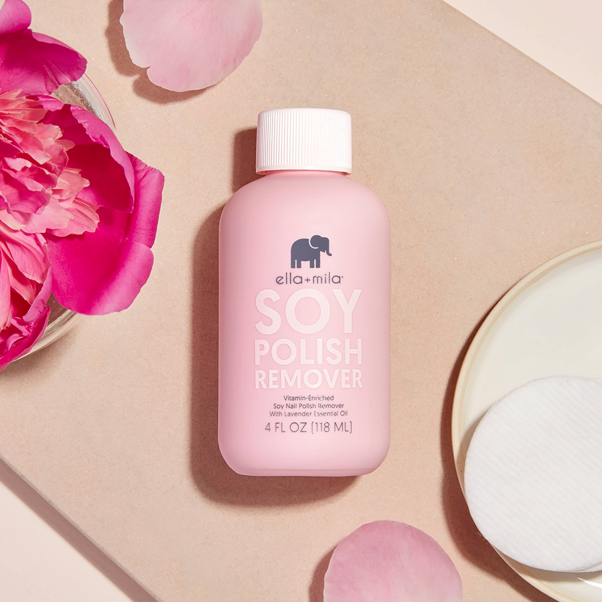 ella+mila Soy Nail Polish Remover - Lavender - 4 fl oz