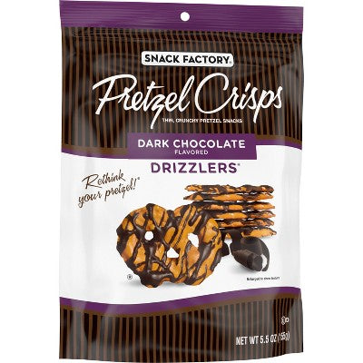 Snack Factory Pretzel Crisps Drizzlers Drizzled Pretzels - 5.5oz