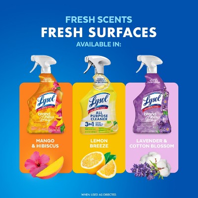 Lysol Lemon Breeze Scented All Purpose Cleaner & Disinfectant Spray - 32 fl oz