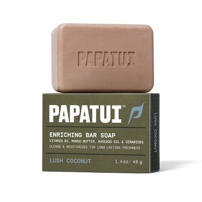 Papatui Men's Sulfate-Free Exfoliating and Hydrating Avocado Oil and Ceramides Bar Soap - Lush Coconut