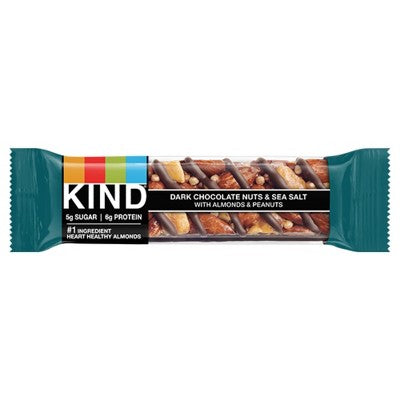 KIND Bars Dark Chocolate Nuts & Sea Salt Gluten Free Snacks - 16.8oz/12ct: 6g Protein, No High Fructose Corn Syrup
