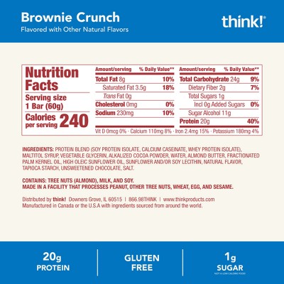 think! High Protein Brownie Crunch Bars
