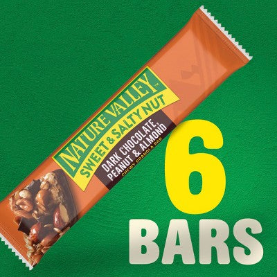 Nature Valley Sweet & Salty Dark Chocolate-Peanut & Almond Granola Bars - 7.4oz/6ct