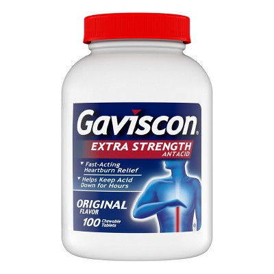 Gaviscon Extra Strength Antacid - Original (100 Tablets)