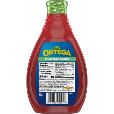 Ortega Original Thick & Smooth Mild Taco Sauce 16-oz
