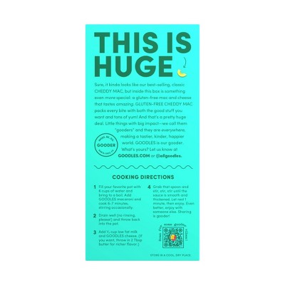 Goodles Cheddy Mac Gluten Free Mac & Cheese - 6oz: Clean Label Project Certified, Prebiotic/Probiotic