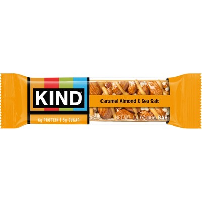 KIND Nut Bars Caramel Almond & Sea Salt Gluten Free Protein Snack Bars - 16.8oz/12ct