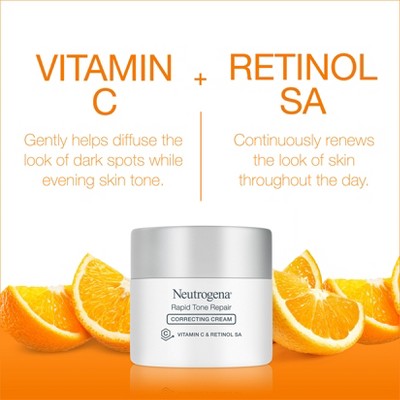 Neutrogena Rapid Tone Repair Retinol + Vitamin C Face and Neck Cream - 1.7oz