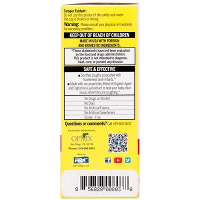 Resfriol-Ito Baby Cough + Mucus Relief Syrup - 2 fl oz: With Agave Syrup, Cold Treatment, Liquid Form