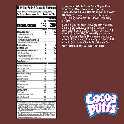 General Mills Family Size Cocoa Puffs Cereal