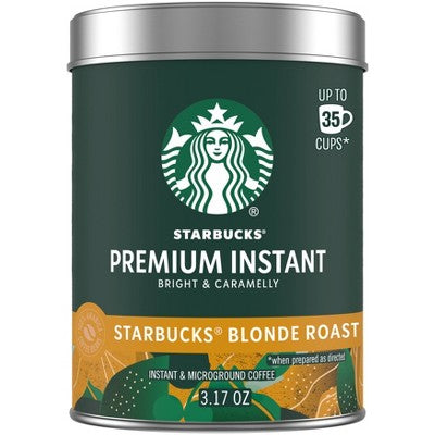 Starbucks Premium Blonde Light Roast Instant Coffee - 3.17oz: Arabica Beans, Latin America