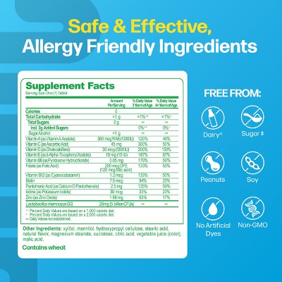 Culturelle Kids Daily Immune Defense Probiotic + Elderberry, Vitamin C and Zinc Chewable for Oral Health - 30ct