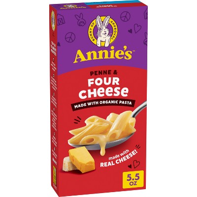 Annie's Penne & Four Cheese Mac and Cheese - 5.5oz: No Artificial Preservatives, No High Fructose Corn Syrup, Whole Grain