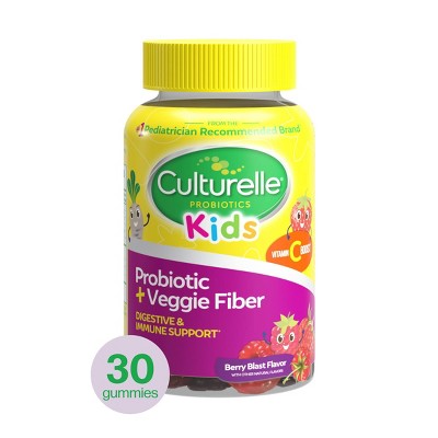 Culturelle Kids Probiotic + Gluten Free Veggie Fiber Gummies - Berry - 30ct