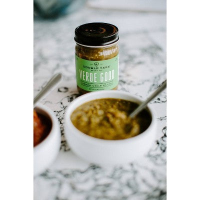 Double Take Salsa Verde Good Green Chile Salsa -13.2oz: Gluten-Free, Vegan, Medium Spice Level