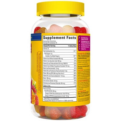 Nature Made Multi for Her + Omega-3 Gummies - Lemon, Orange & Strawberry