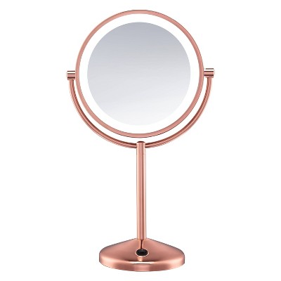 Conair LED Vanity Mirror with 1x and 10x Magnification Rose Gold