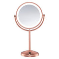 Conair LED Vanity Mirror with 1x and 10x Magnification Rose Gold