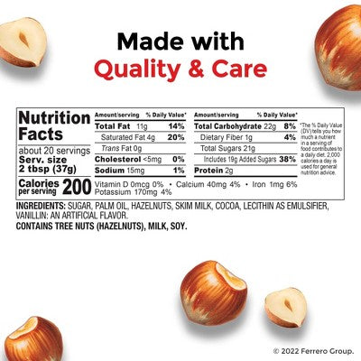 Nutella Ferrero Chocolate Hazelnut Spread - 26.5oz: Gluten-Free