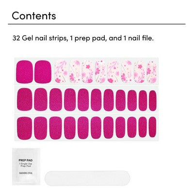 Dashing Diva Gloss Gel Nail Polish Strips - 32ct
